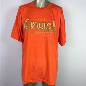 Orange Crush Soda Men's T-Shirt Sz XL Orange Graphic Short Sleeve Savvy